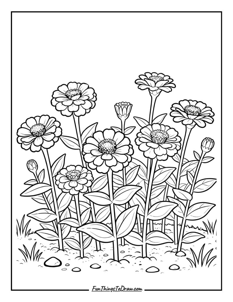 Summer Zinnia Garden
