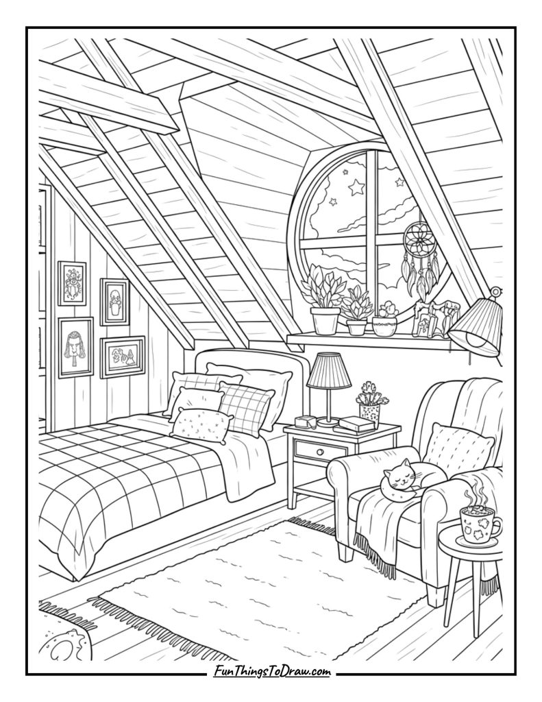 Cozy attic room