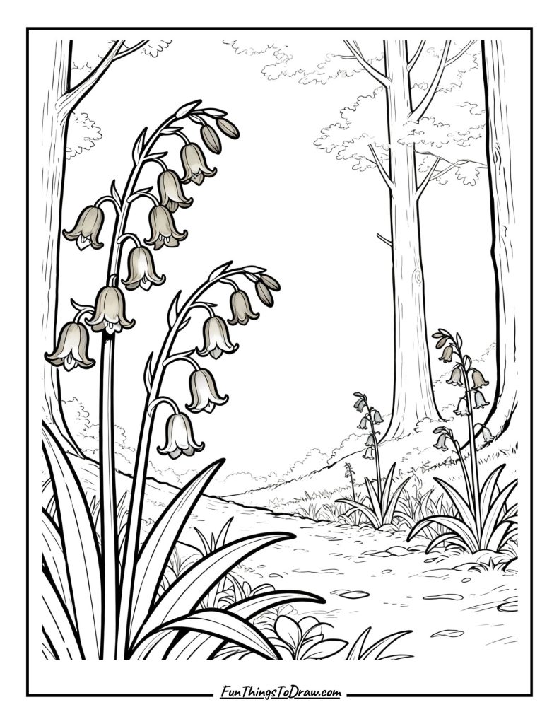 Bluebells in Forest