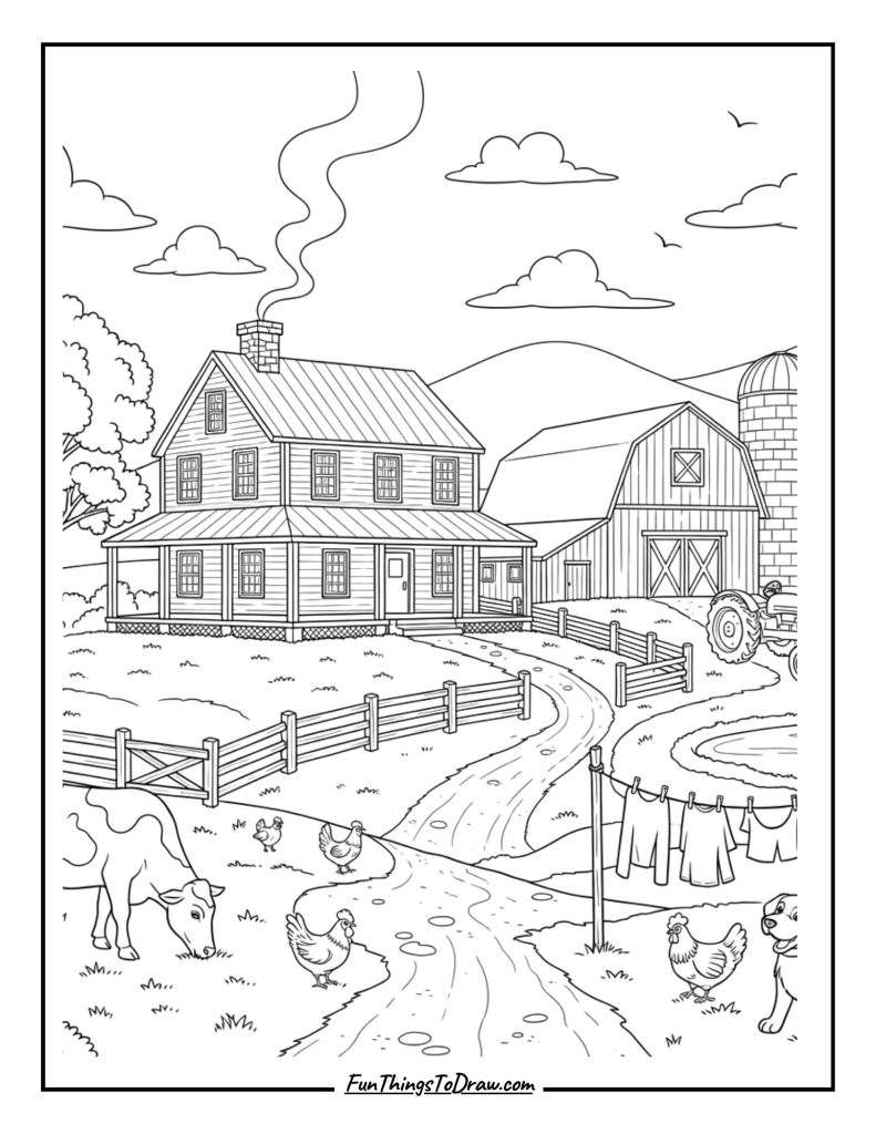 Countryside farmhouse