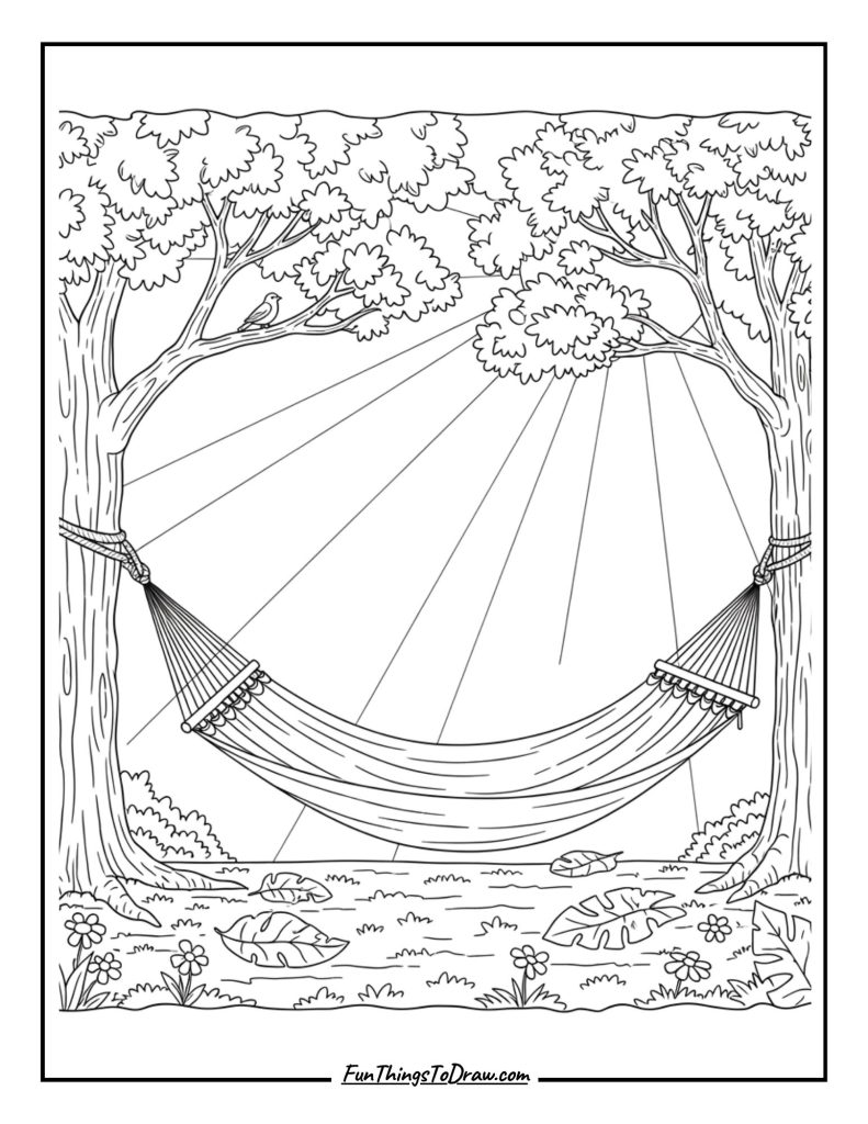 Hammock between trees