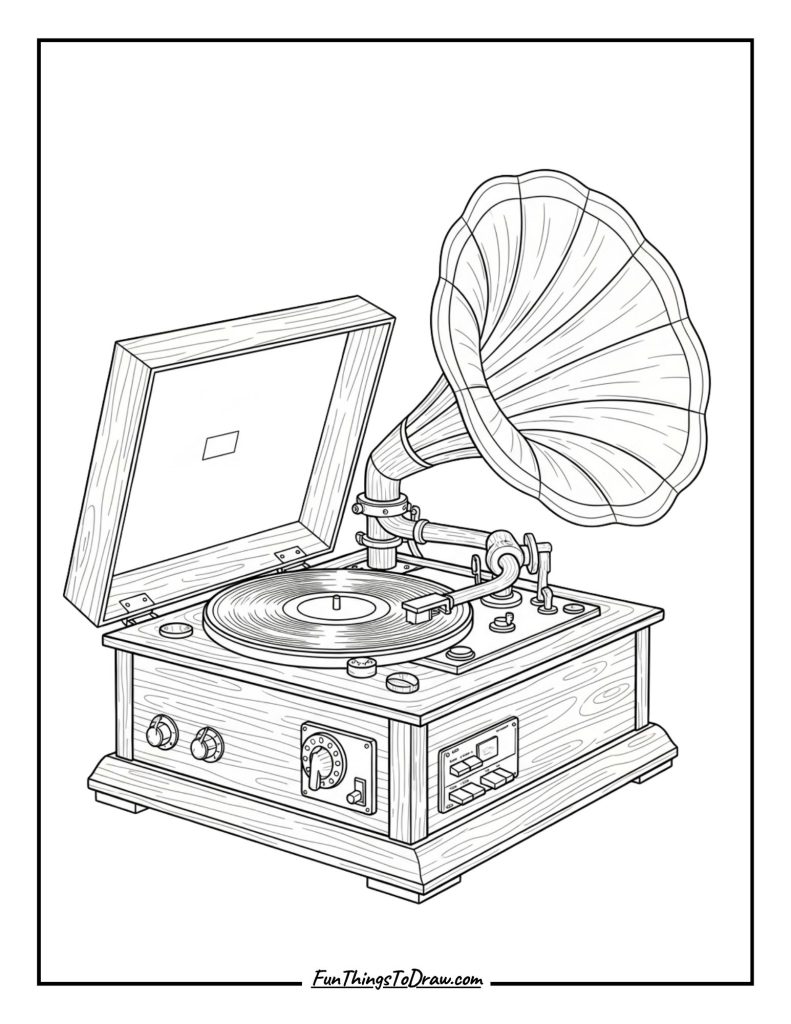Vintage record player