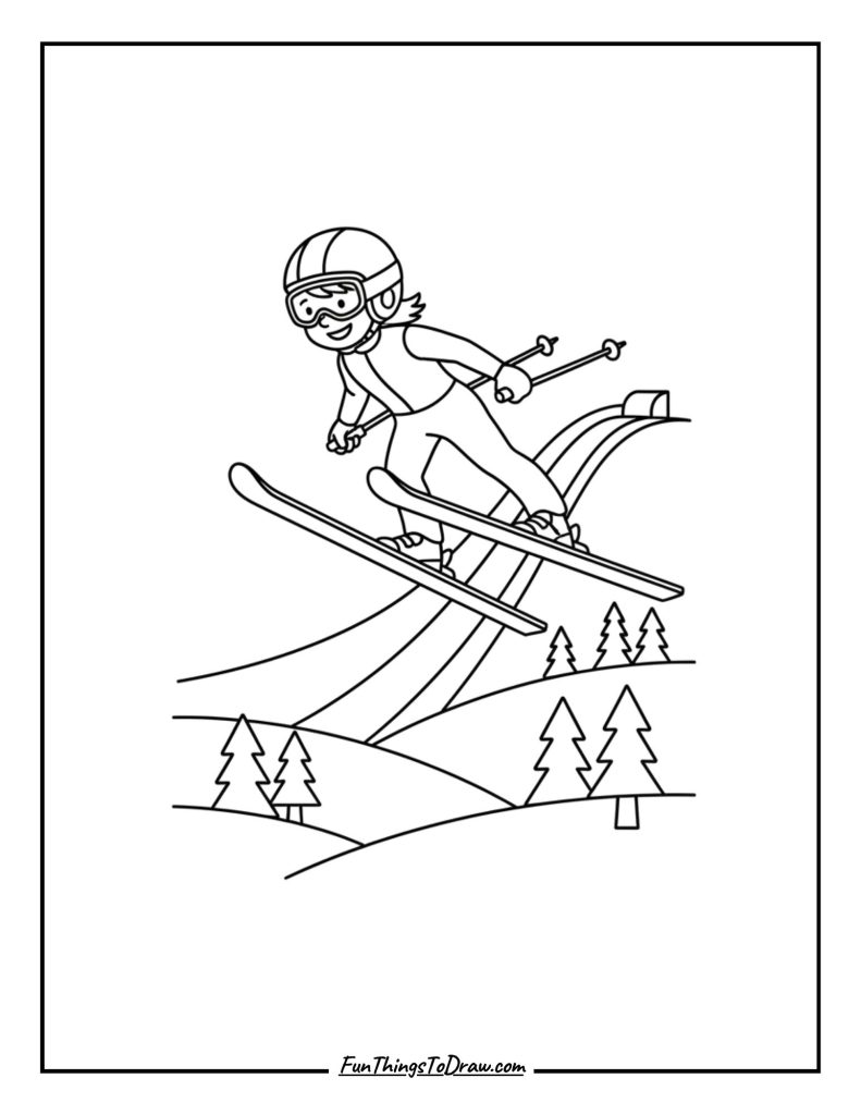  Ski jumper in the air