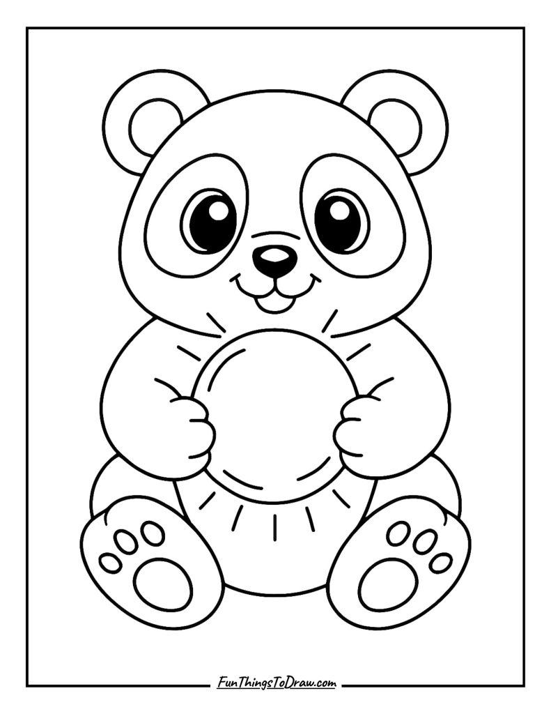 Panda holding a glowing crystal orb