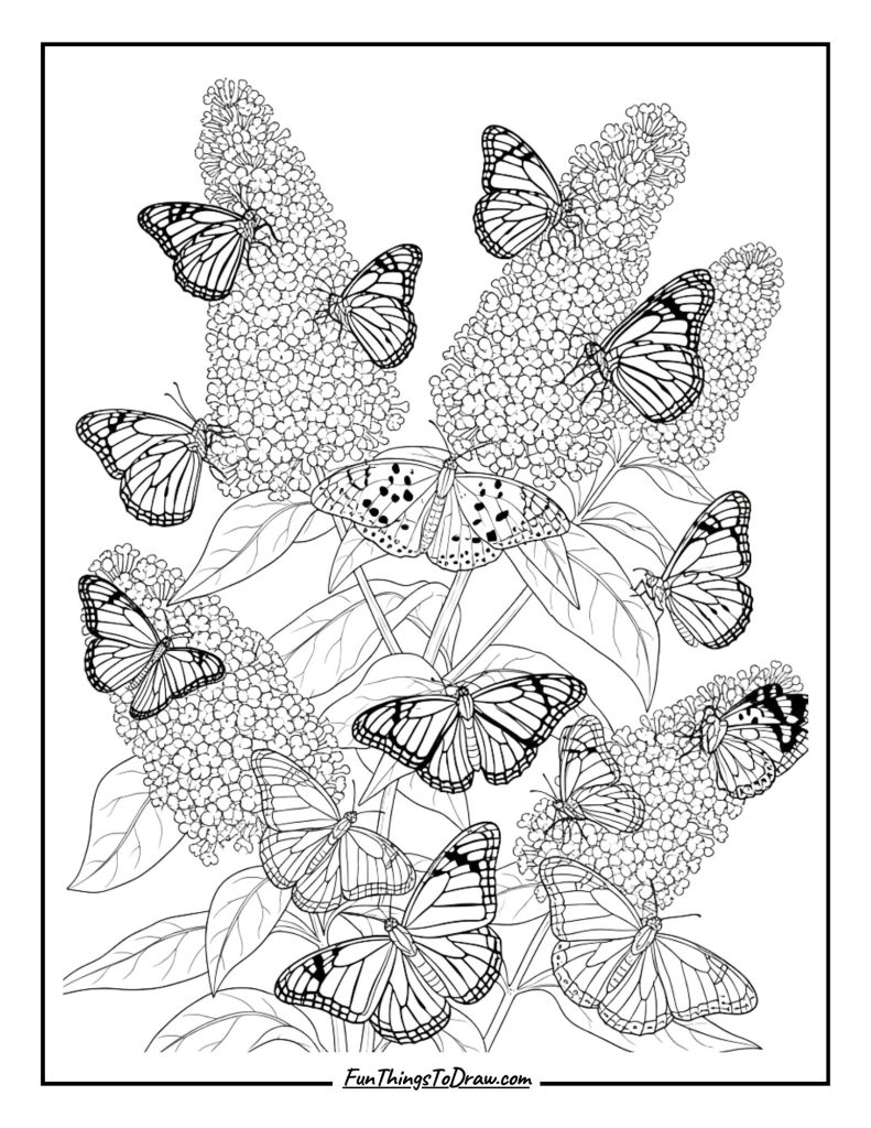 Butterfly Bush with Monarch