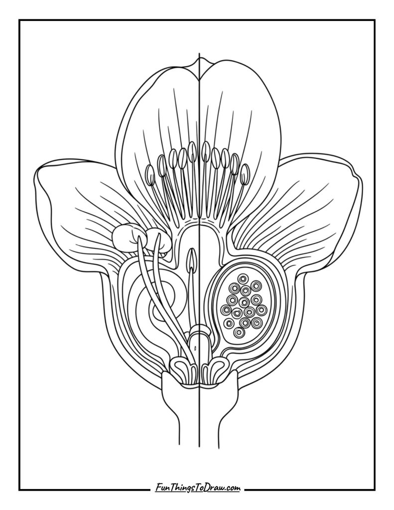 Cross-Section of Flower Parts