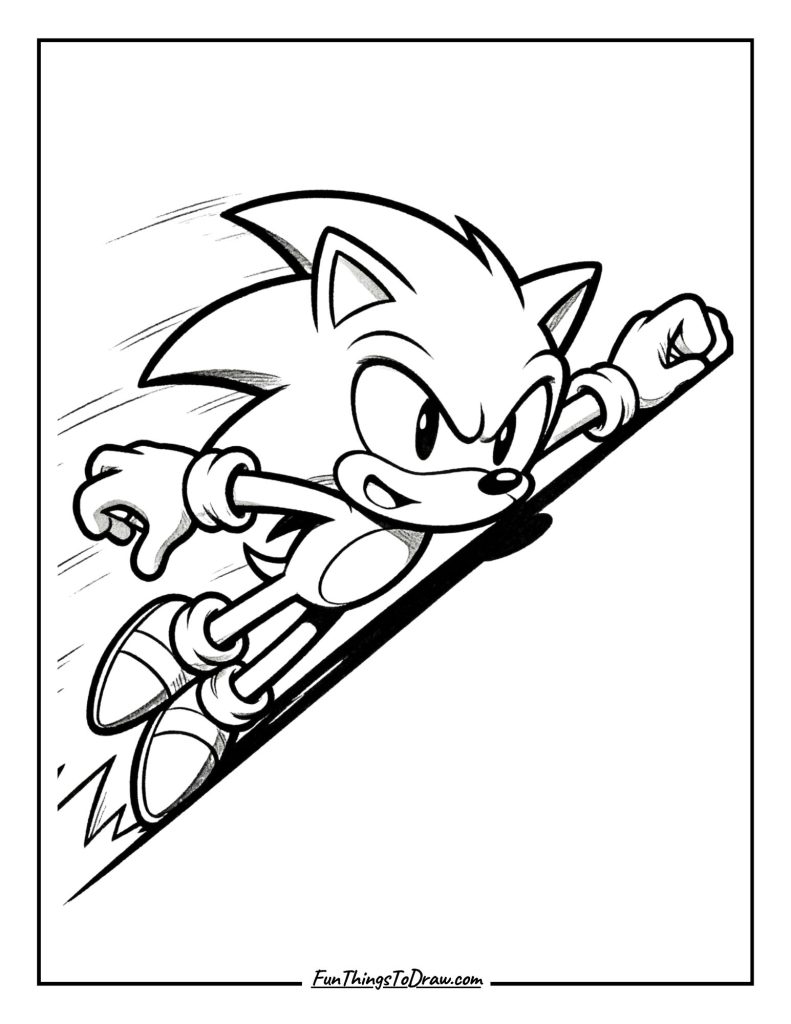 Sonic power sliding around a sharp corner