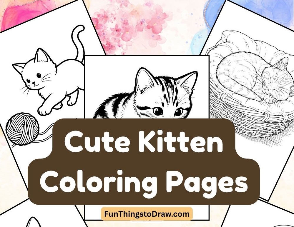Cute Kitten Coloring Pages