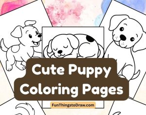 Cute puppy coloring pages