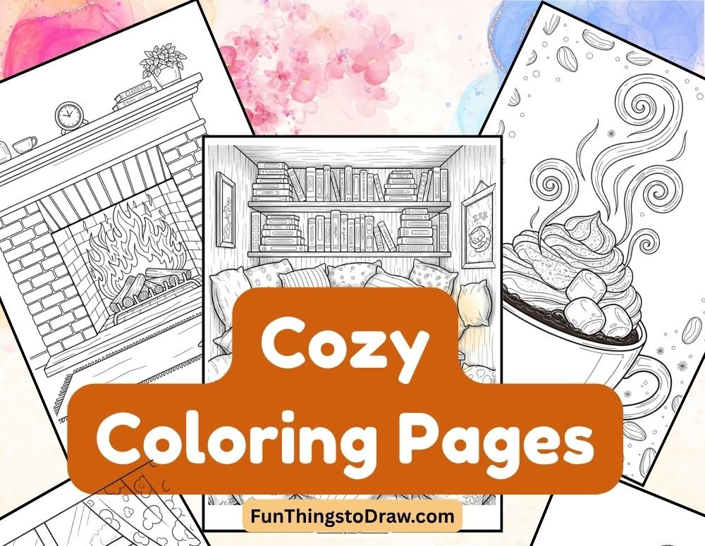 You are currently viewing Cozy Coloring Sheets (52 Free Printable Pages)