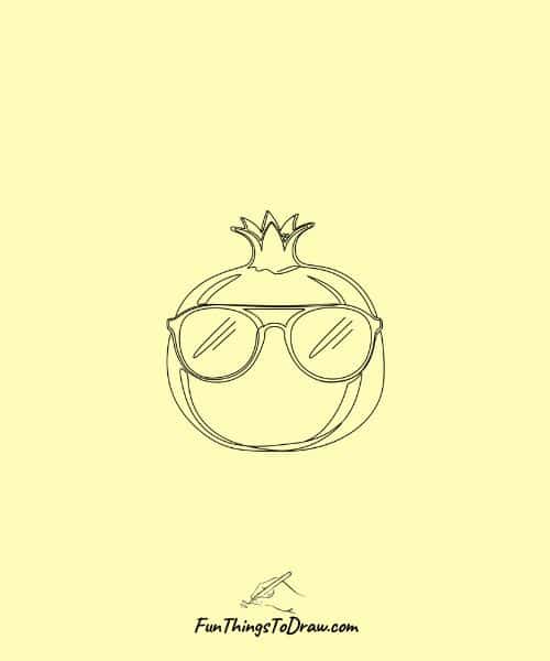 Pomegranate Wearing Sunglasses drawing idea