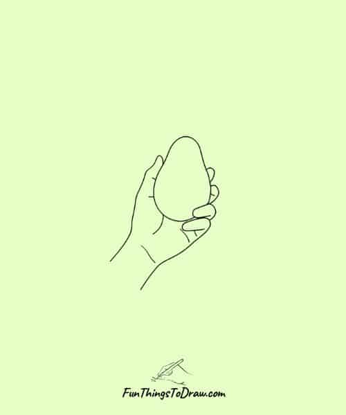 Simple drawing of avocado