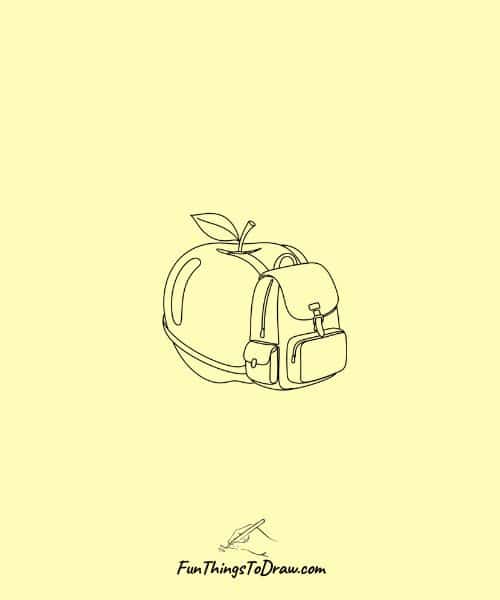 Cool apple drawing idea