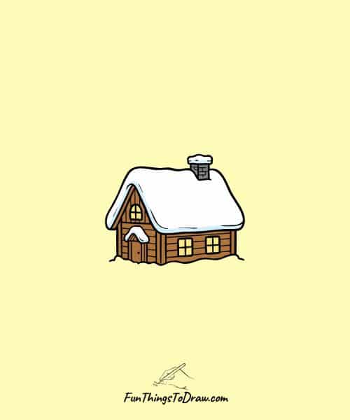 Snow-Covered Cabin