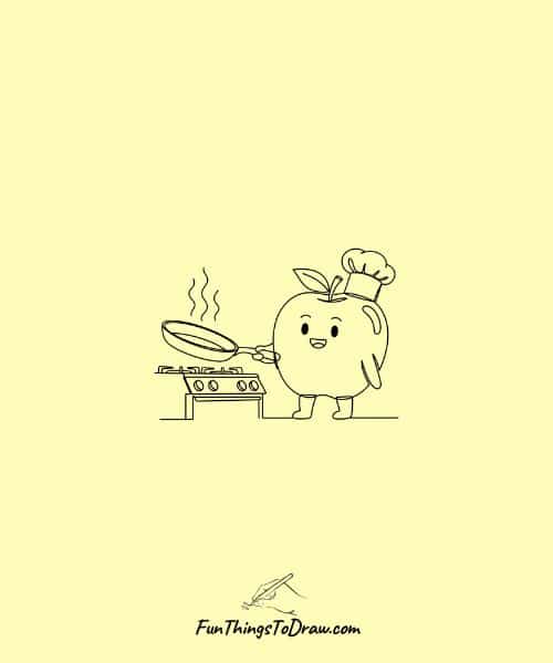 Apple Cooking with Pan