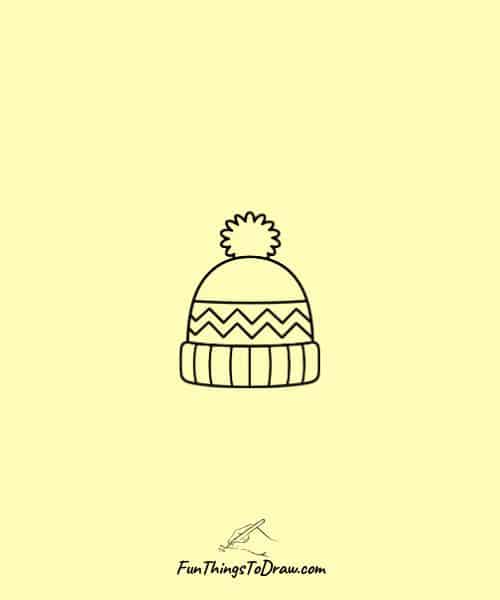Winter Hat drawing