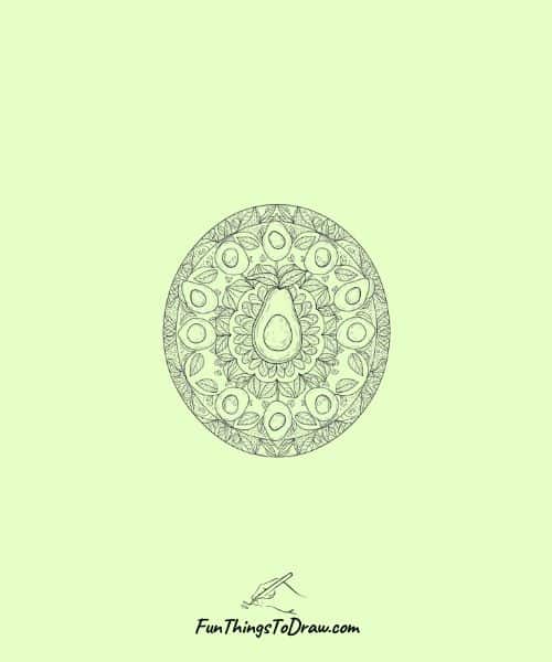 Avocado Mandala Circle