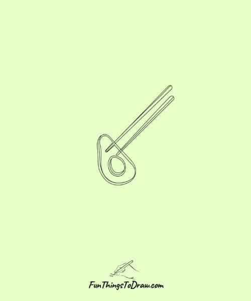 Chopsticks Picking Avocado