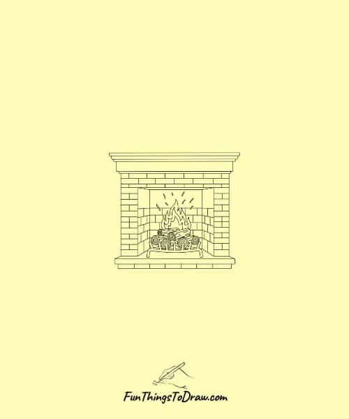 Cozy Fireplace Scene