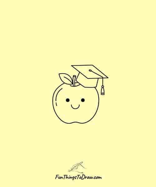 Simple apple drawing idea
