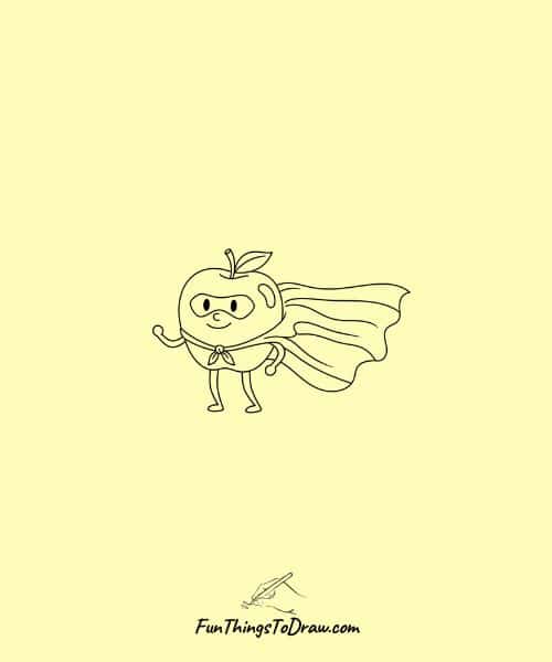 Apple Superhero with Cape