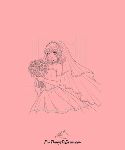 Wedding Bride Dress Drawing