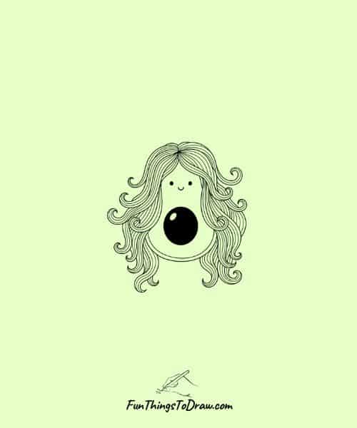 Flowing Hair Avocado