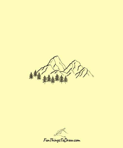 Snowy Mountains : January Drawing Ideas