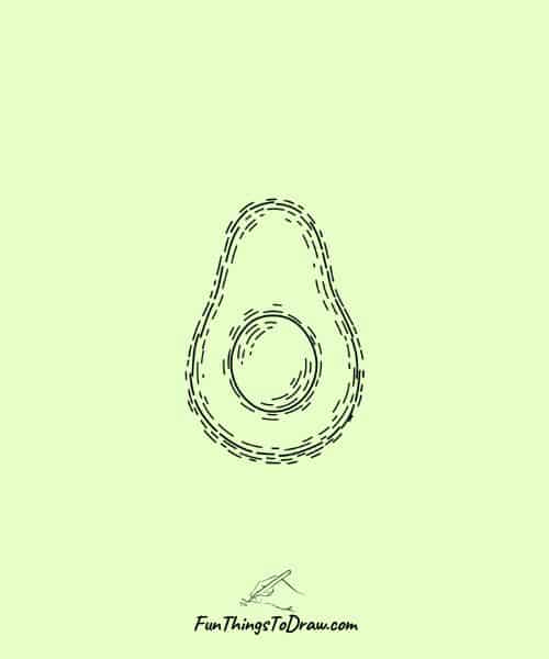 Cool drawing of avocado