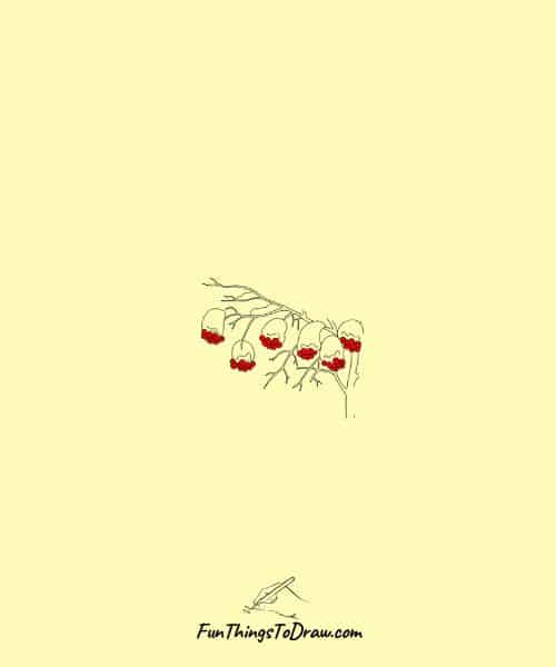 Winter Berries Drawing