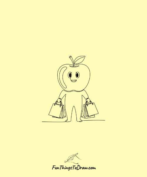 Apple Shopping with Bags
