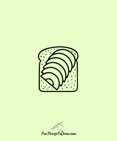 Line Art Avocado Toast