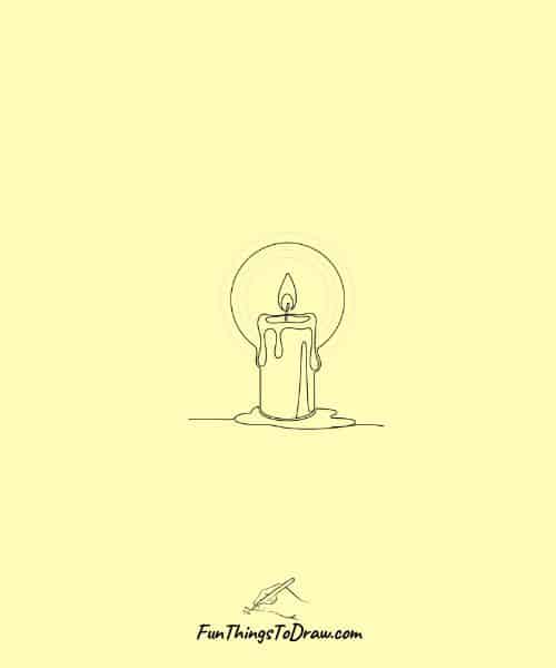 Candlelight Glow Drawing