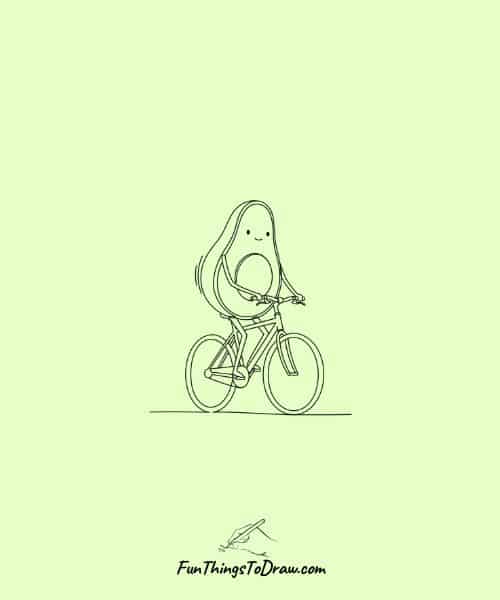 Avocado Bicycle Rider