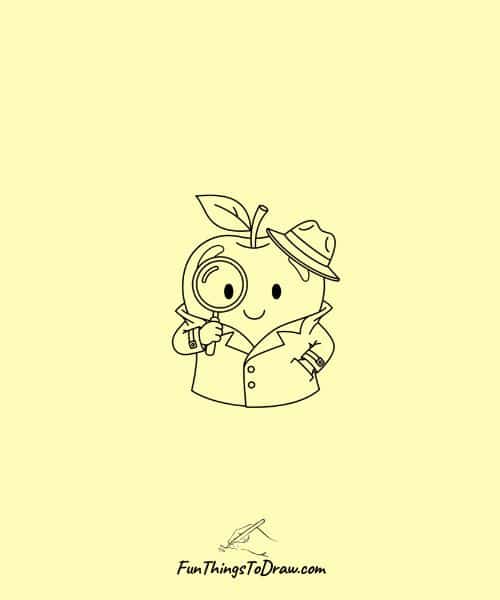 cute apple drawing idea