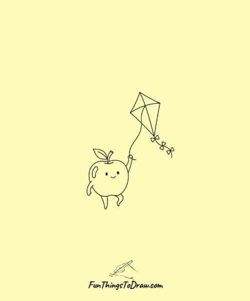 simple apple drawing