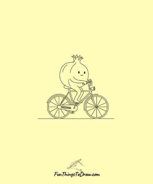 Pomegranate Riding Bicycle