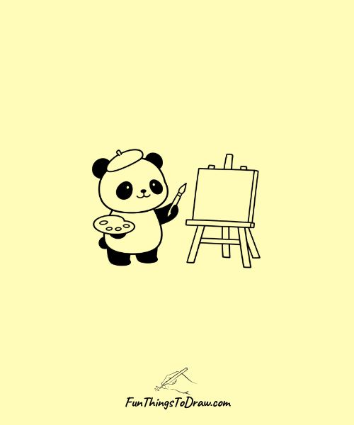 Panda Painter Sketch
