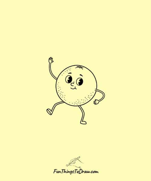 Grapefruit Character Dancing