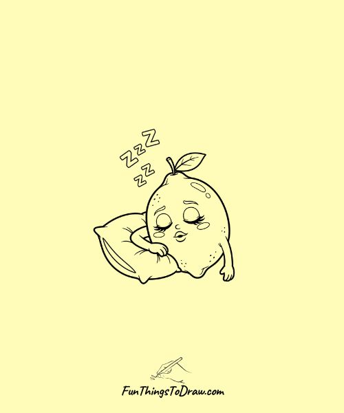 Cute lemon doodle