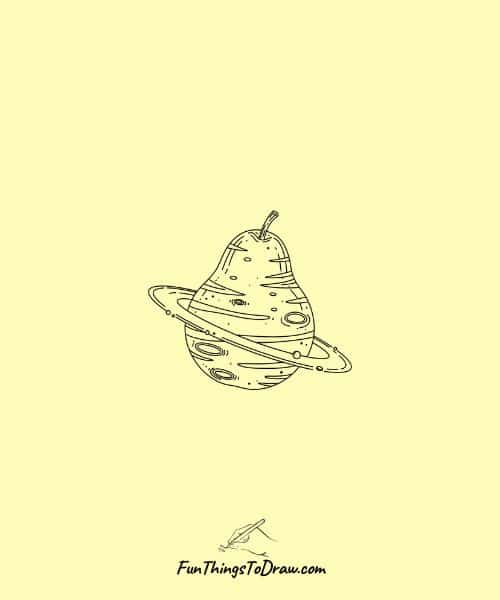 Pear as a Planet Sketch