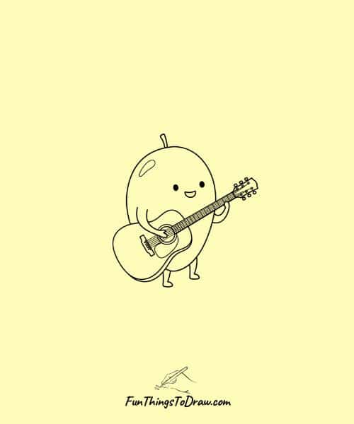 Cute sketch of mango