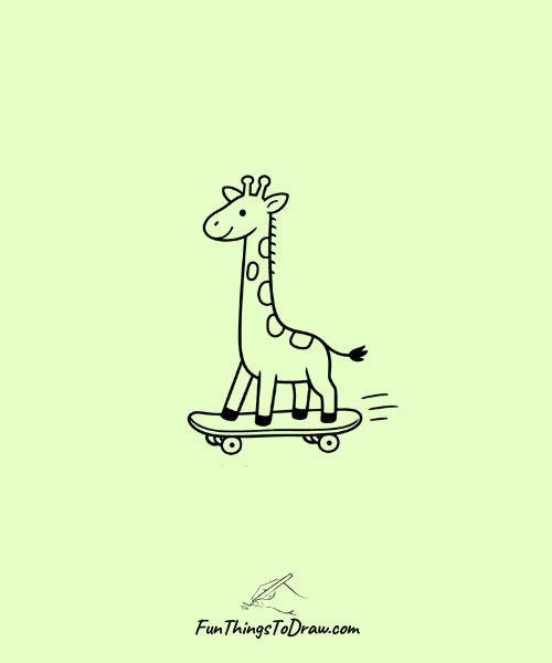 Cute giraffe drawing idea