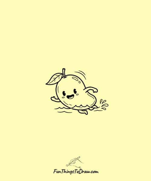 Drawing of Mango Swimming
