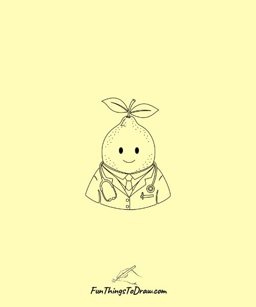 Drawing of Lemon as Doctor