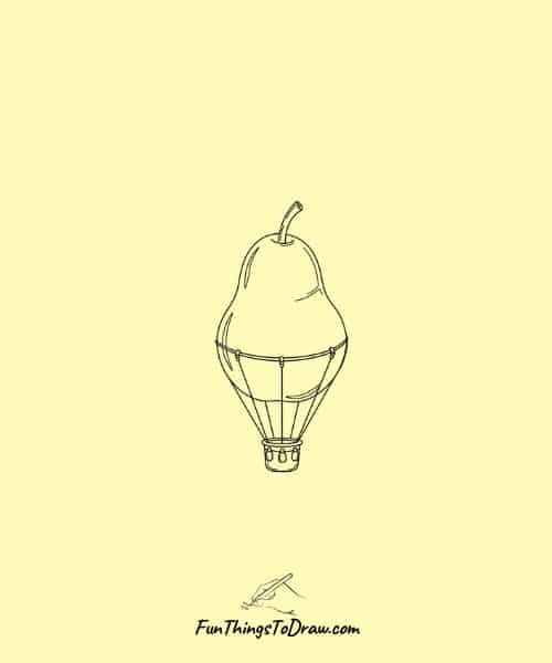 Pear as a Hot Air Balloon