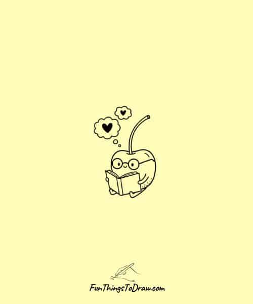 Cute cherry doodle