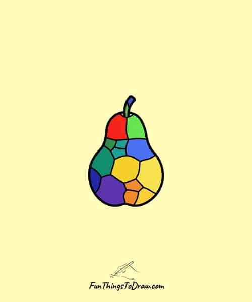Stained Glass Pear