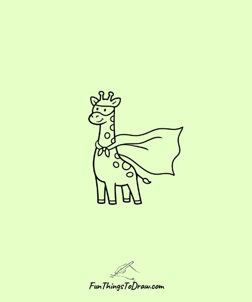 Giraffe as a superhero