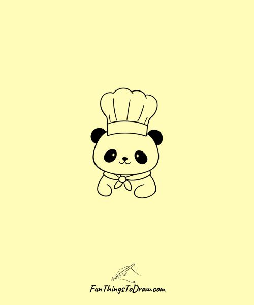 Panda Chef Drawing
